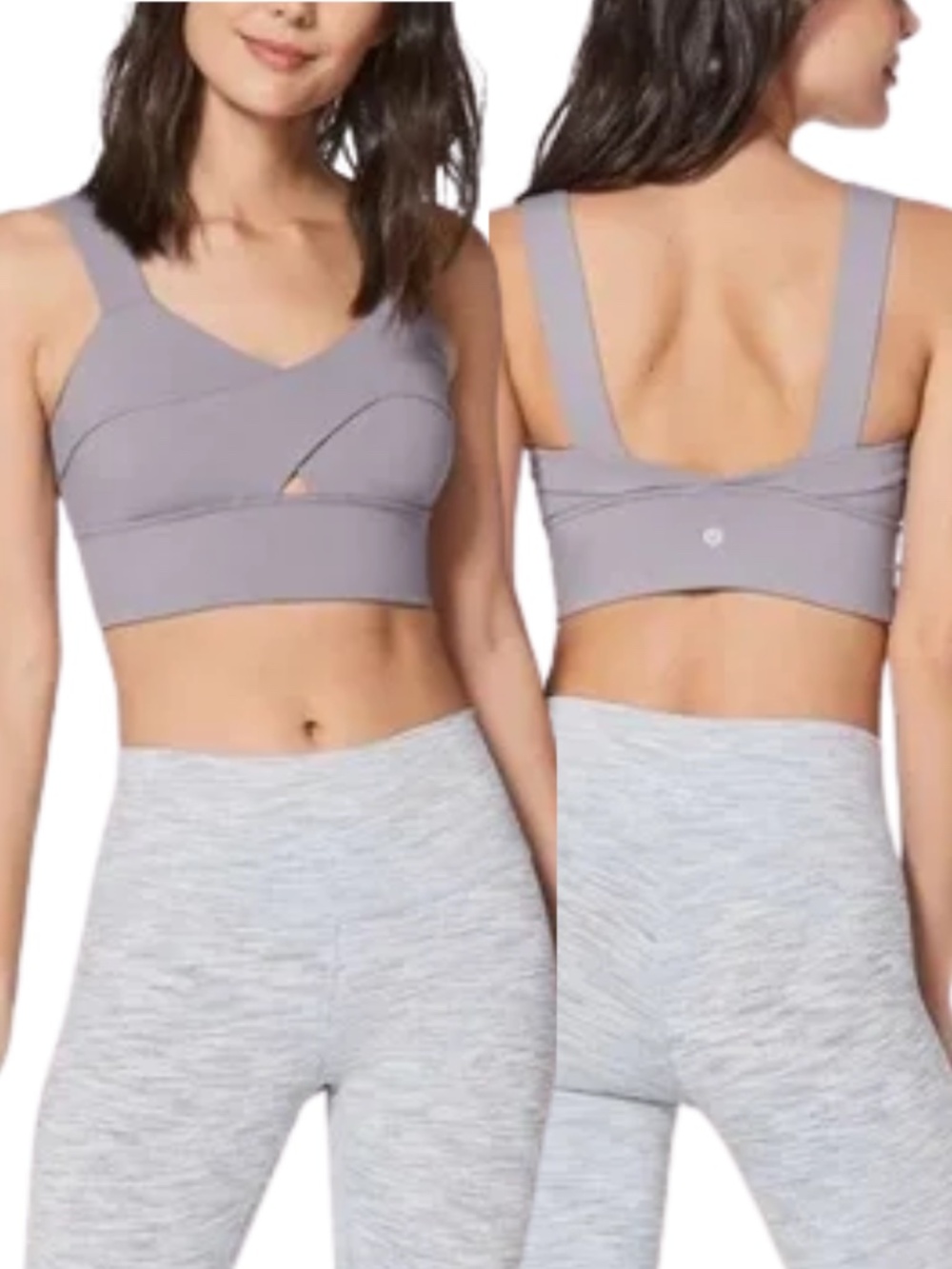 Lululemon Wild Twist Long Line Bra Dusty Dawn Size 8 Luxtreme Yoga Sports Bra
